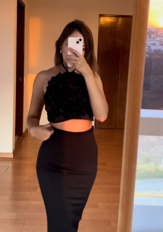 HONOLULU TOP  - BLACK